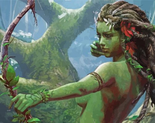 Dryad Warrior Paint By Numbers