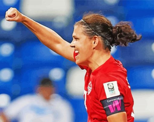 Footballer Christine Sinclair Paint By Numbers