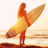 Girl Surfboard Beach Paint By Numbers