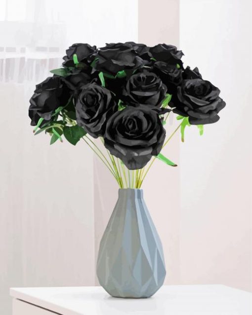 Gothic Flowers Vase Paint By Numbers