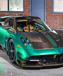 Green Pagani Huayra Paint By Numbers
