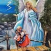 Guardian Angel On Bridge With Children Paint By Numbers