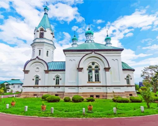 Hakodate Russian Othodox Church Paint By Numbers