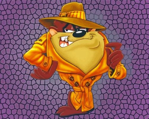 Investigator Tasmanian Devil Cartoon Paint By Numbers