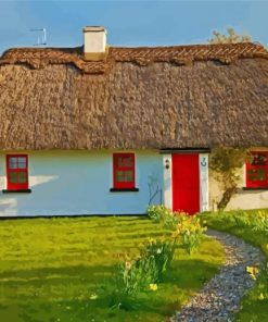 Irish Thatch Roof House Paint By Numbers