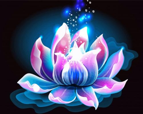 Light Lotus Flower Paint By Numbers