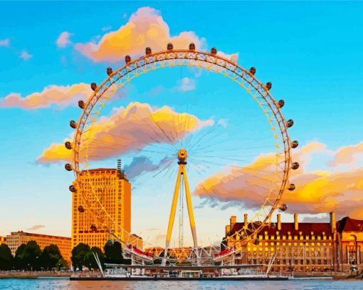 London Eye Sunset Paint By Numbers