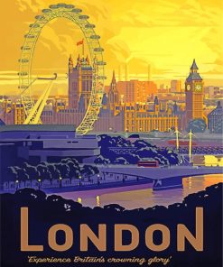 London Poster Art Deco Travel Paint By Numbers