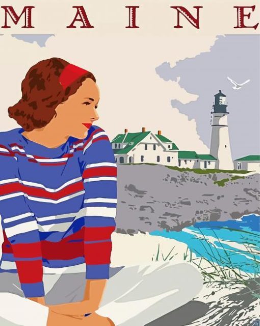Maine Illustration Paint By Numbers