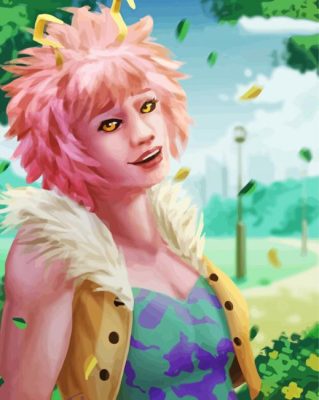 Mina Ashido Character Art Paint By Numbers