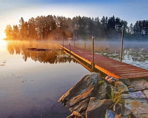 Morning Minnesota Lake Paint By Numbers