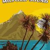 New zealand Milford Sounds Poster Paint By Numbers
