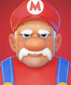 Old Mario Character Paint By Numbers
