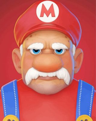 Old Mario Character Paint By Numbers