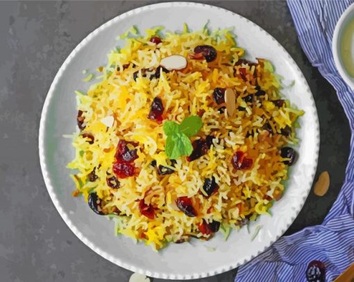 Pilau With Cranberry Paint By Numbers