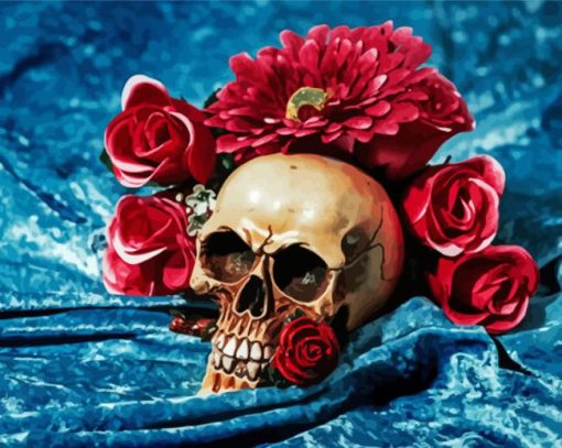 Rose Skull Art Paint By Numbers