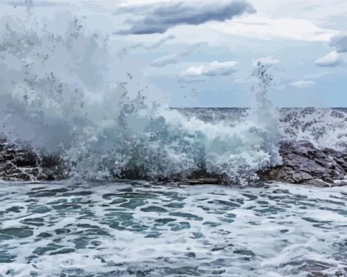 Sea Storm Paint By Numbers