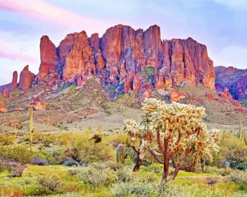 Superstition Mountains Arizona Paint By Numbers