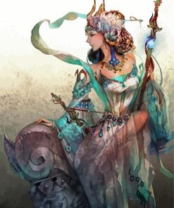 Sword Fantasy Princess Paint By Numbers