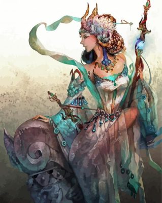 Sword Fantasy Princess Paint By Numbers