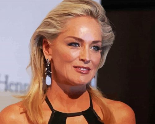 The American Actress Sharon Stone Paint By Numbers