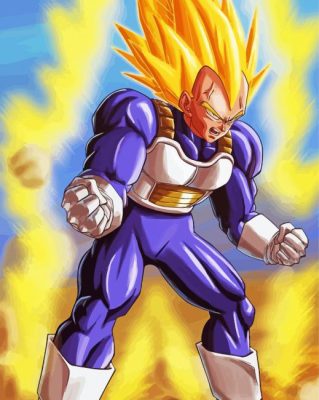 Vegeta Powering Up Paint By Numbers