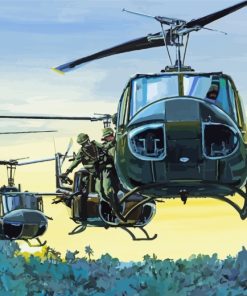 Vietnam Huey Helicopters Paint By Numbers