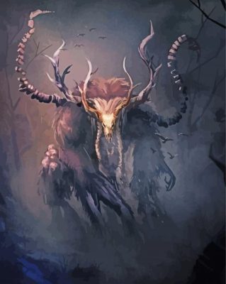 Wendigo Fantasy Art Paint By Numbers