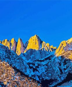Winter Mt Whitney Paint By Numbers