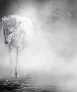 Wolf Foggy Paint By Numbers