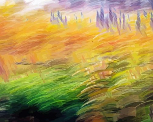 Abstract Country Field paint by numbers