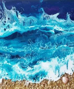 Abstract Ocean Scene paint by numbers
