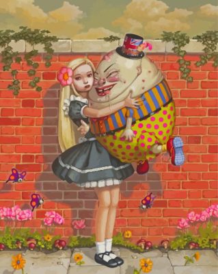 Humpty Dumpty Alice In Wonderland paint by numbers