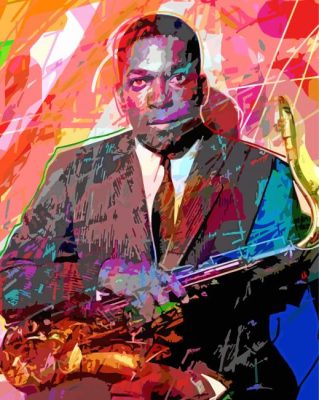 American Saxophonist John Coltrane Art paint by numbers