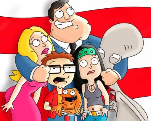 Animated Sitcom American Dad paint by numbers
