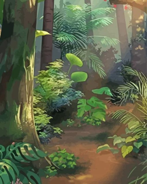 Anime Plants Forest paint by numbers