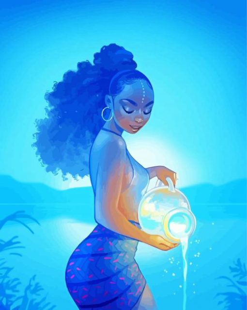 Aquarius Black Women paint by numbers