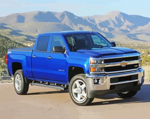 Bleu 2017 Chevy Silverado Z71 paint by numbers