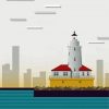 Chicago Lighthouse Illustration Paint By Numbers