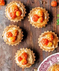 Cloudberry Caramel Tarts paint by numbers