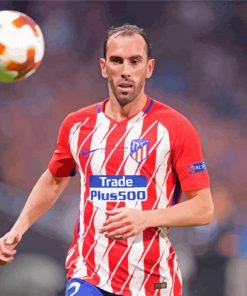 Diego Godín Footballer paint by numbers