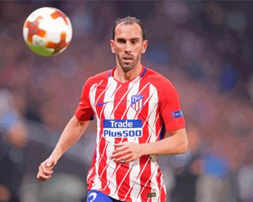 Diego Godín Footballer paint by numbers