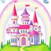 Disney Rainbow Castle paint by numbers