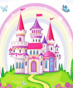Disney Rainbow Castle paint by numbers