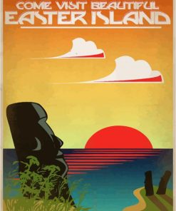 Easter Island Poster paint by numbers