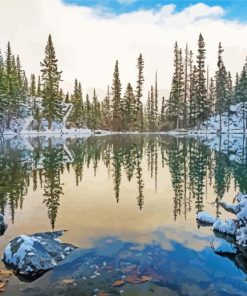 Grassi Lakes Water Reflection Paint By Numbers