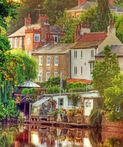 Knaresborough Town In England paint by numbers