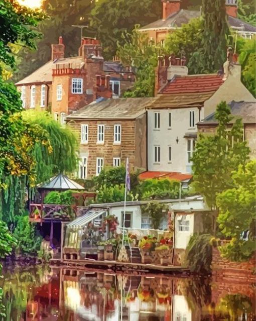 Knaresborough Town In England paint by numbers