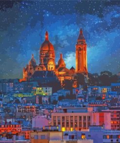 Montmartre Night paint by numbers