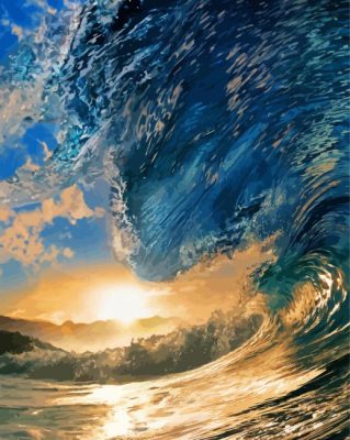 Ocean Paradise Wave Paint By Numbers